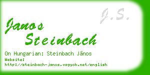 janos steinbach business card
